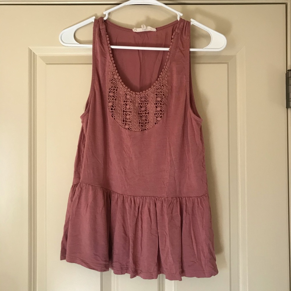 Dusty Rose Lace Tank